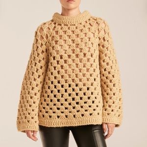 Rebecca Taylor alpaca crochet sweater